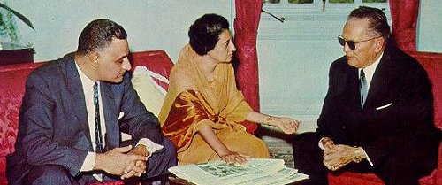 mit Nasser und Indira Gandhi