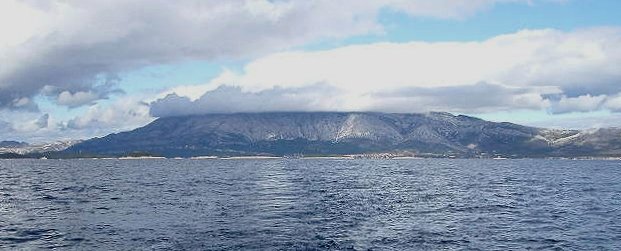 Peljesac unter Wolken