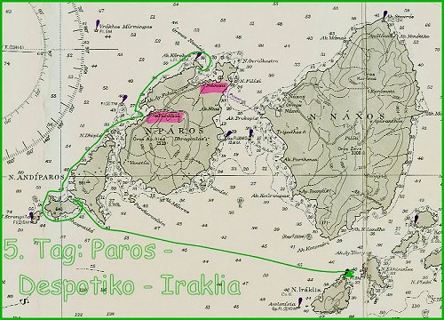 Seekarte mit Route