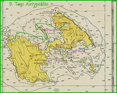 Seekarte mit Route