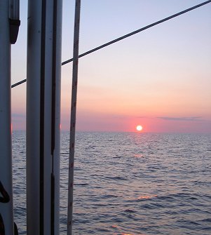 Sailing in the sunset